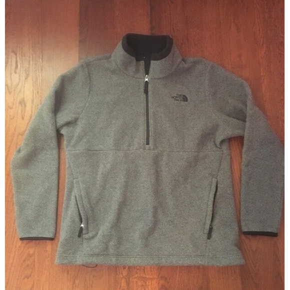 The North Face Other - THE NORTH FACE Gray Black Fleece Pullover Zip Women's Hoodie XL